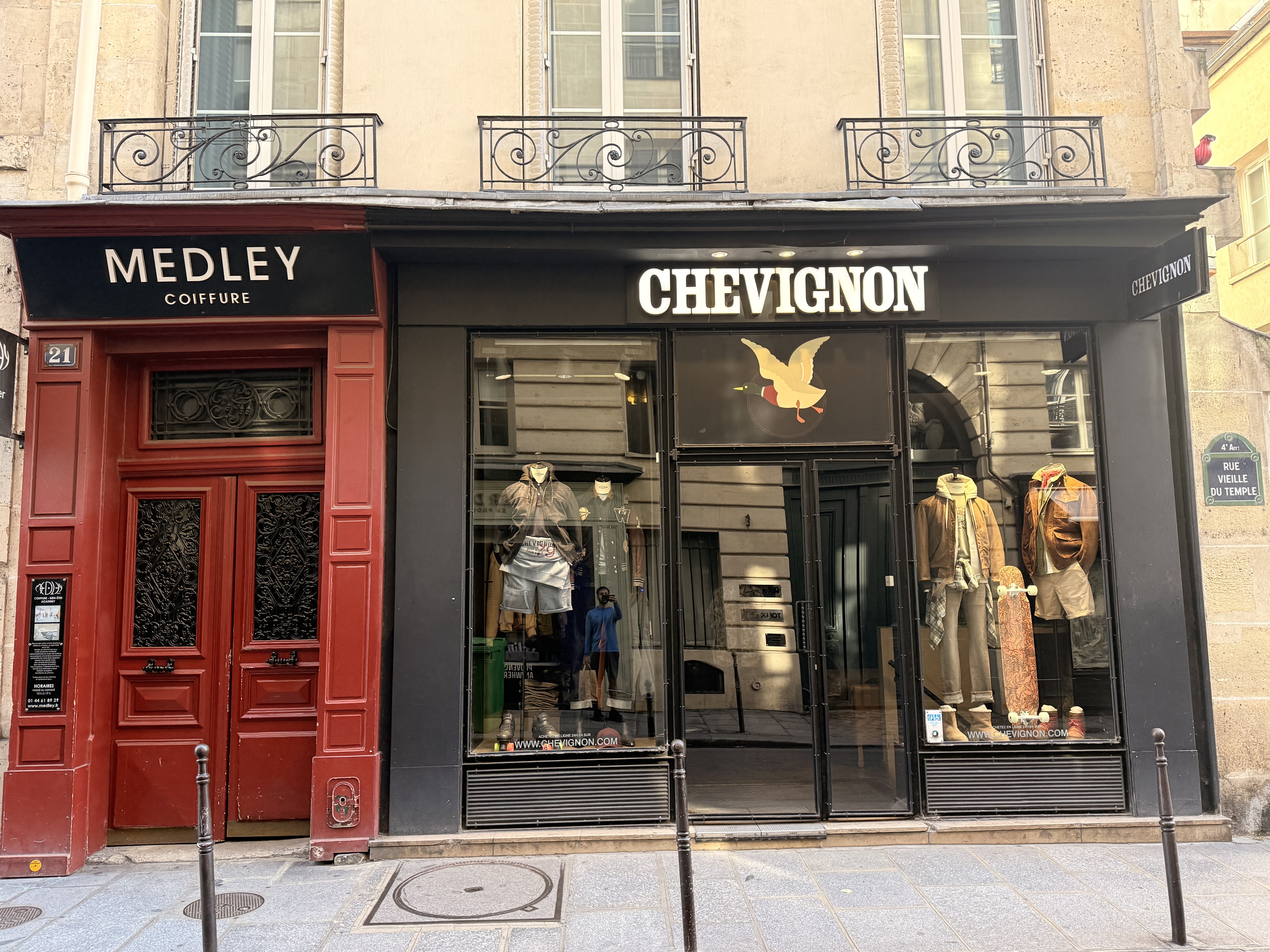 Chevignon storefront in Le Marais