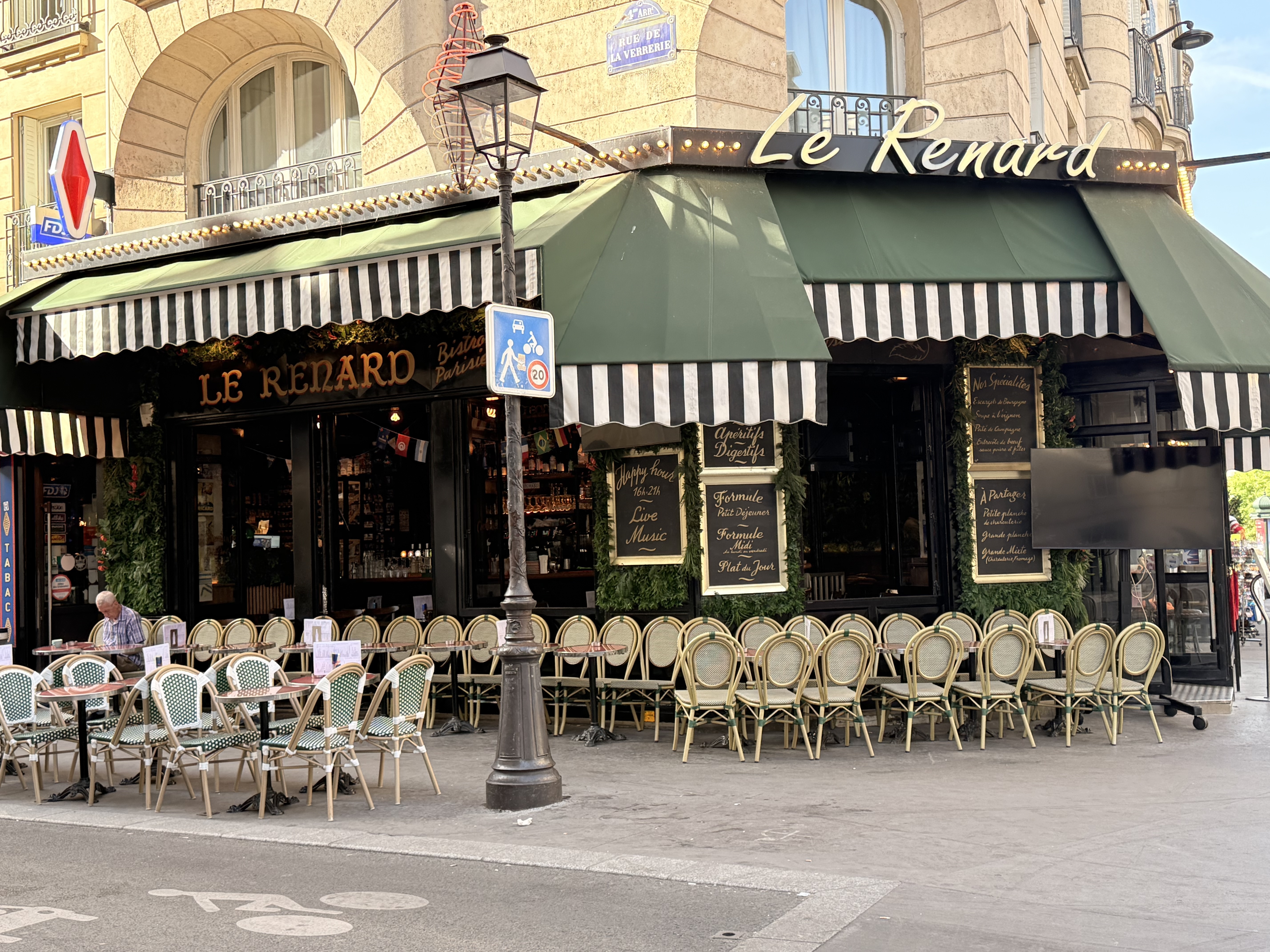 Le Renard storefront in Le Marais